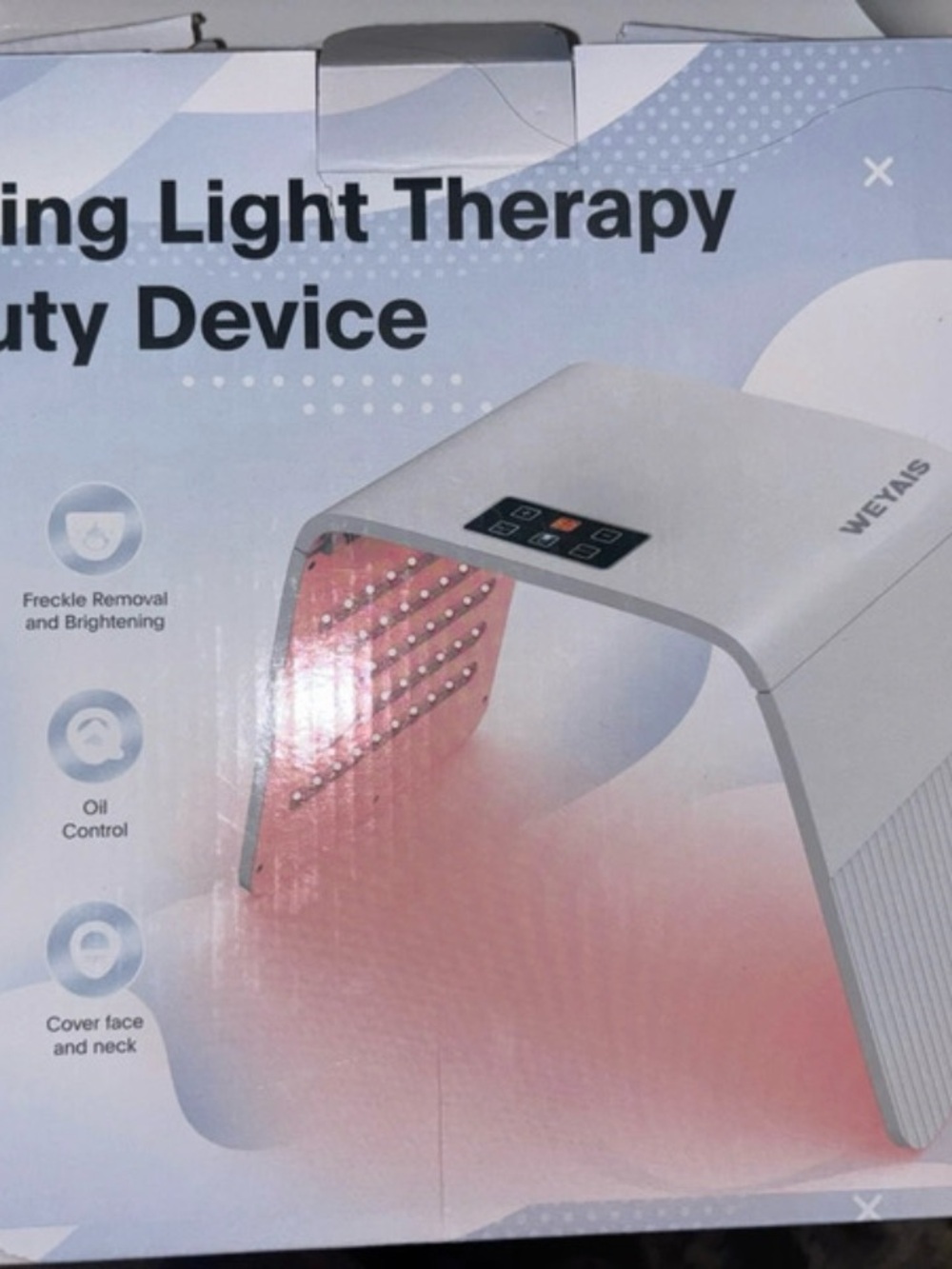 Folding Light Therapy Beauty Device - White